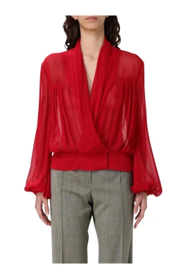 Silk Wrap Blouse