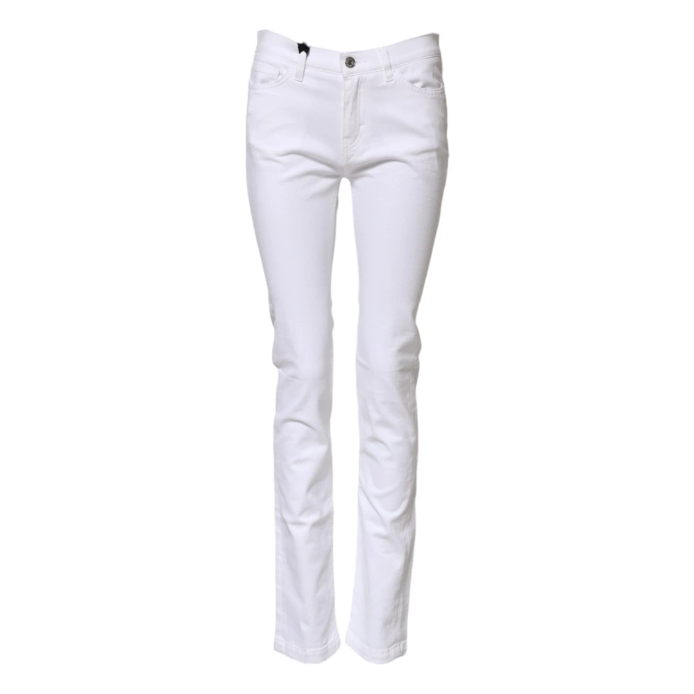 Dolce & Gabbana Women's White Grace Mid Waisted Skinny Denim Jeans