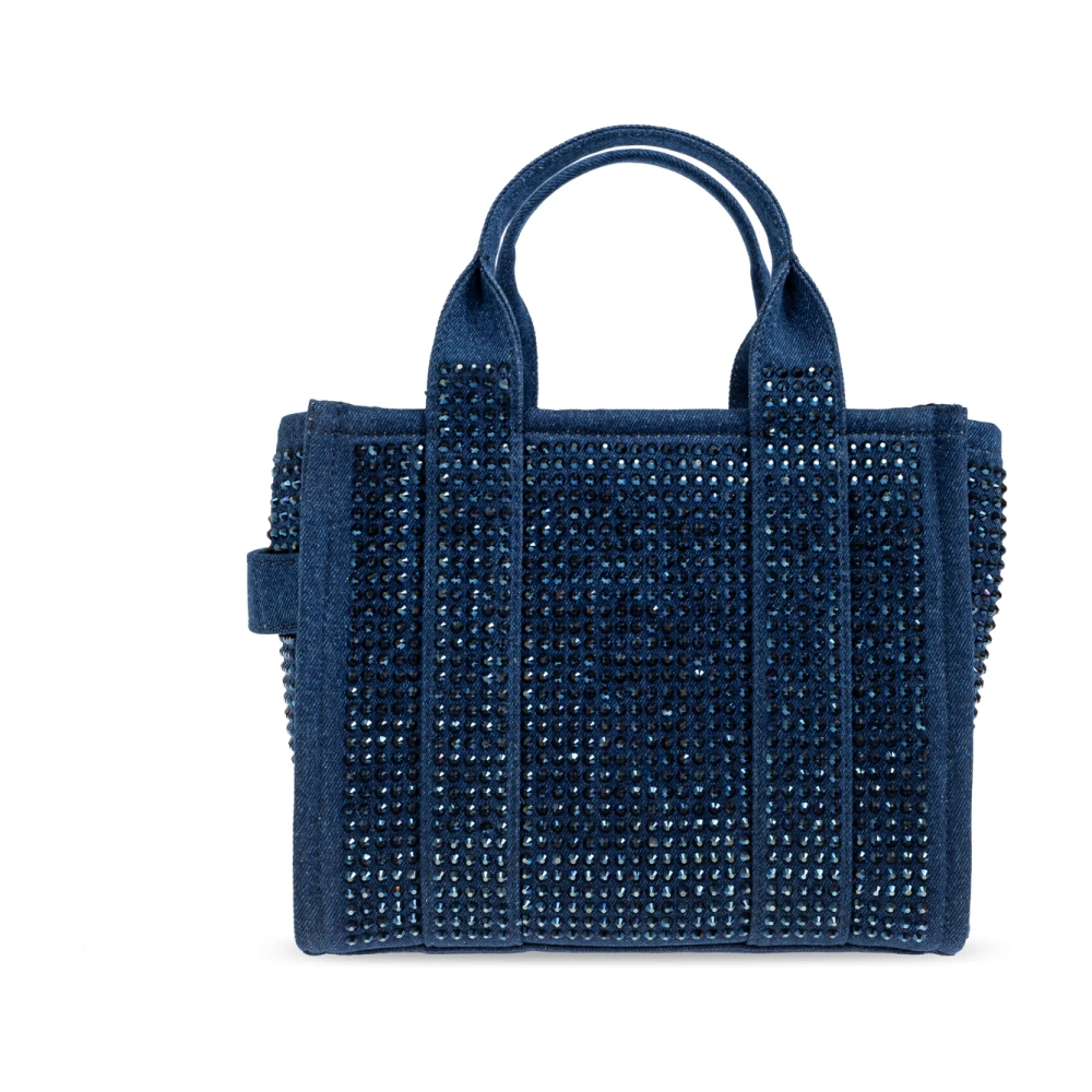 Marc Jacobs Handtas De Kristal Denim Kleine Tote Tas Blue Dames