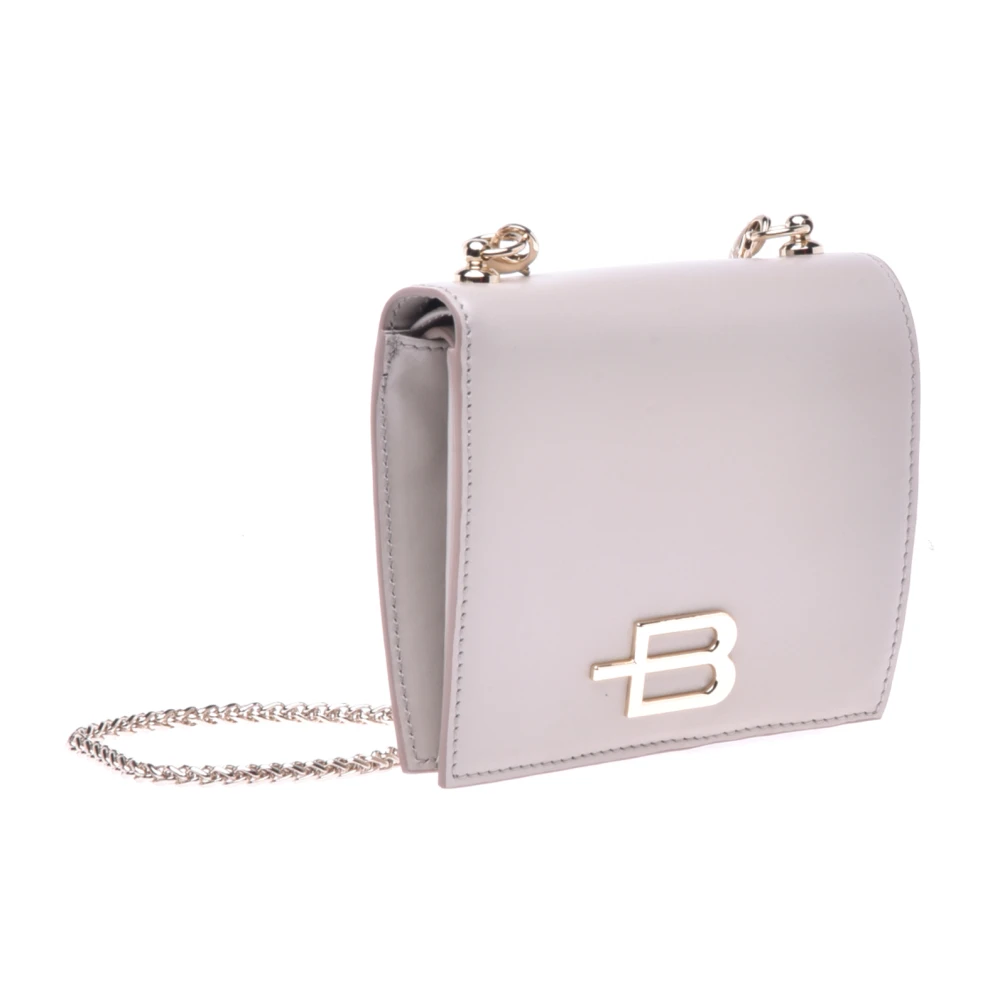 Baldinini Wallet with chain in taupe leather Beige Dames