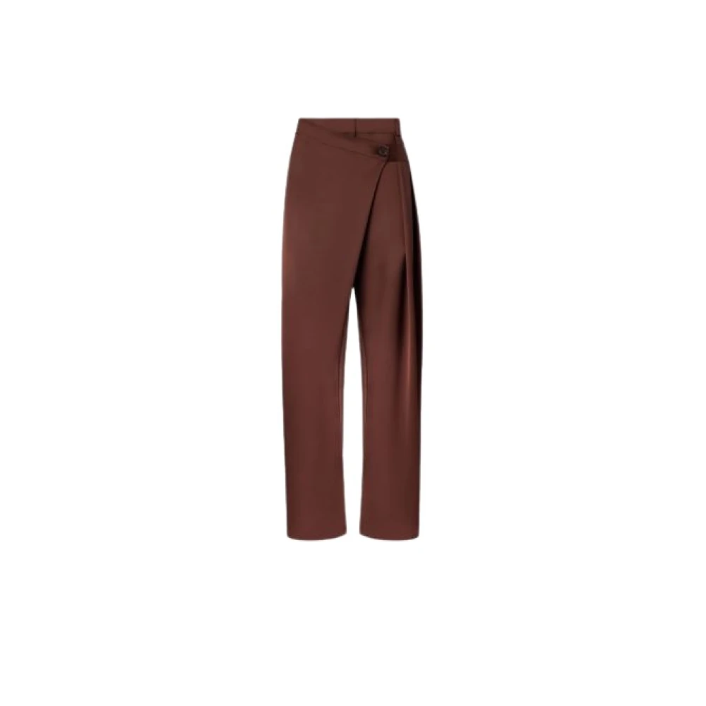 Pinko Trousers - Female - Wide Trousers - Brown - S - Trousers