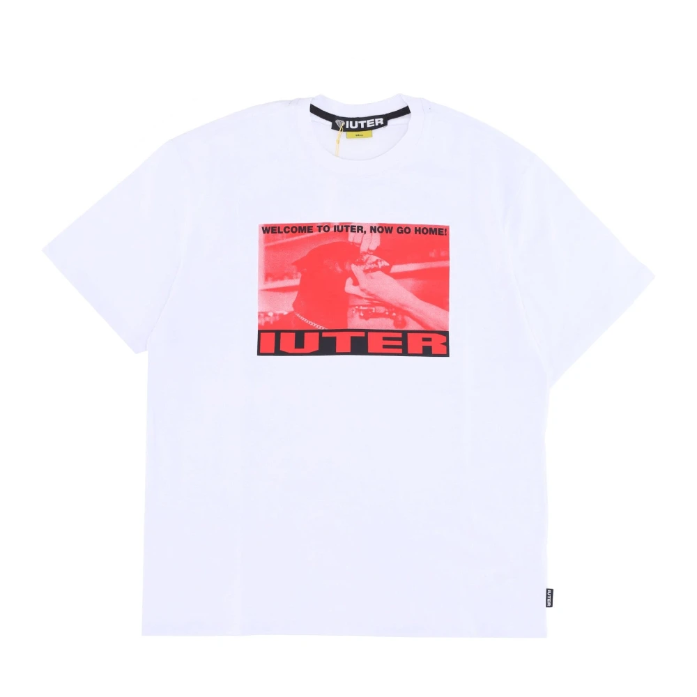 Iuter Men's White T-Shirts, M, Crew Neck T-Shirt