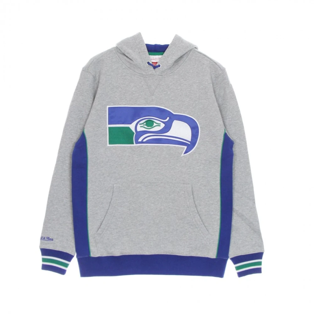 Mitchell & Ness hoodie nfl pinnacle tungvikt fleece hoodie seasea Gray, Herr