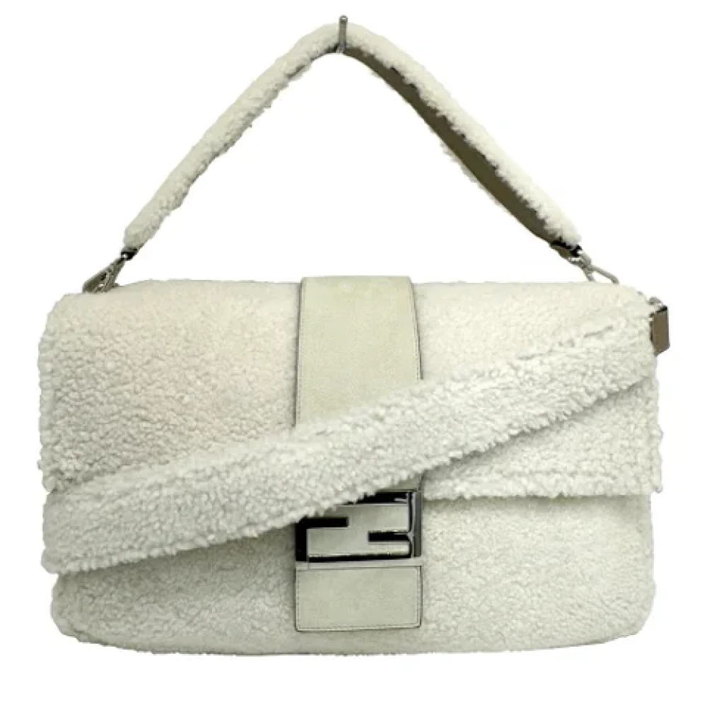 Fendi Vintage Pre-owned Wool fendi-bags White Dames