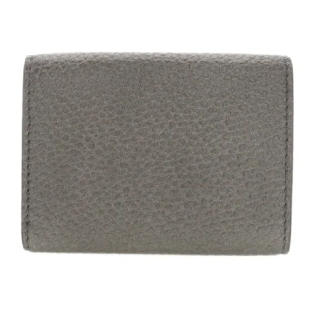 Fendi Vintage Pre-owned Leather wallets Gray Heren