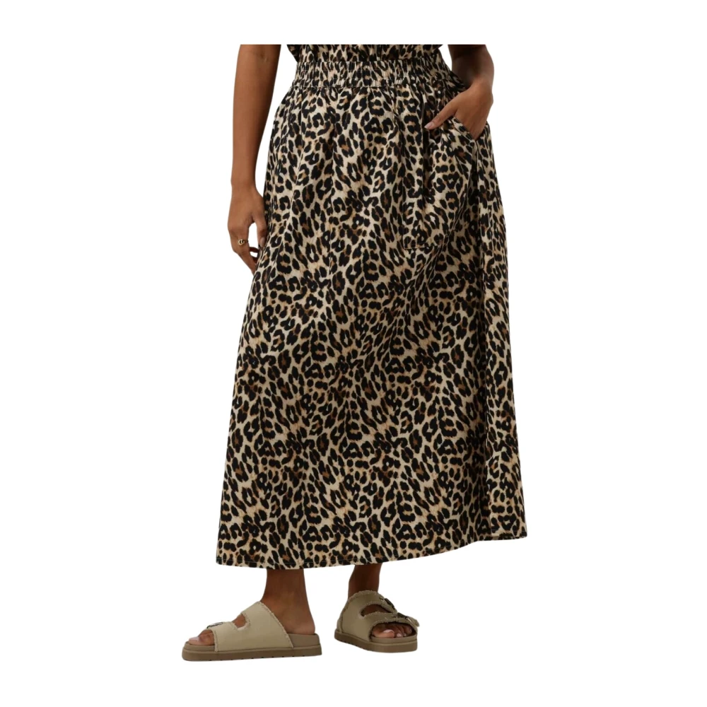 Lollys Laundry Leopard Print Maxi Skirt Multicolor Dames