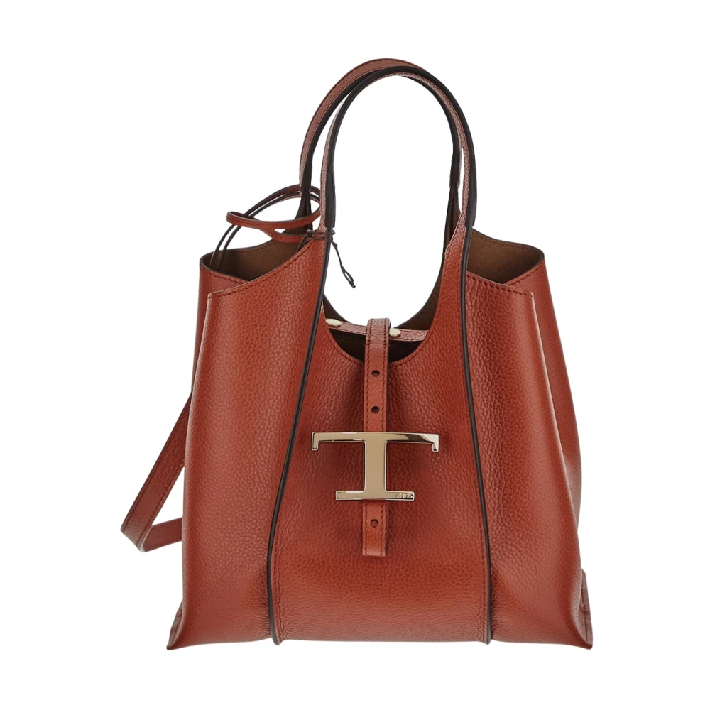 TOD'S Leren Bucket Tas Brown Dames