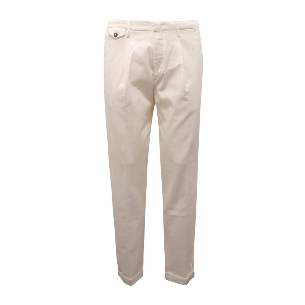 Michael Coal Herr Vit Byxor L, Bomull, Regular Fit Byxor