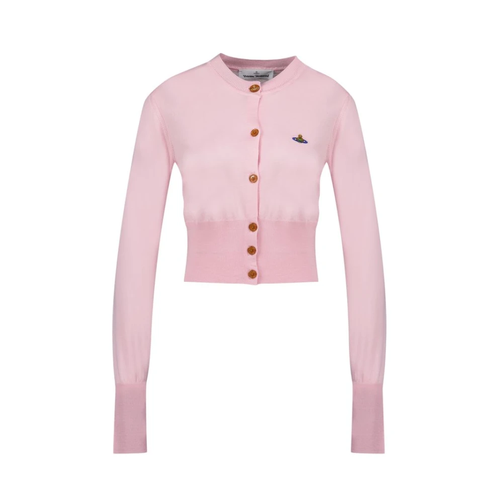 Vivienne Westwood Women's Pink Cardigans, M, Bea Cropped Cardi