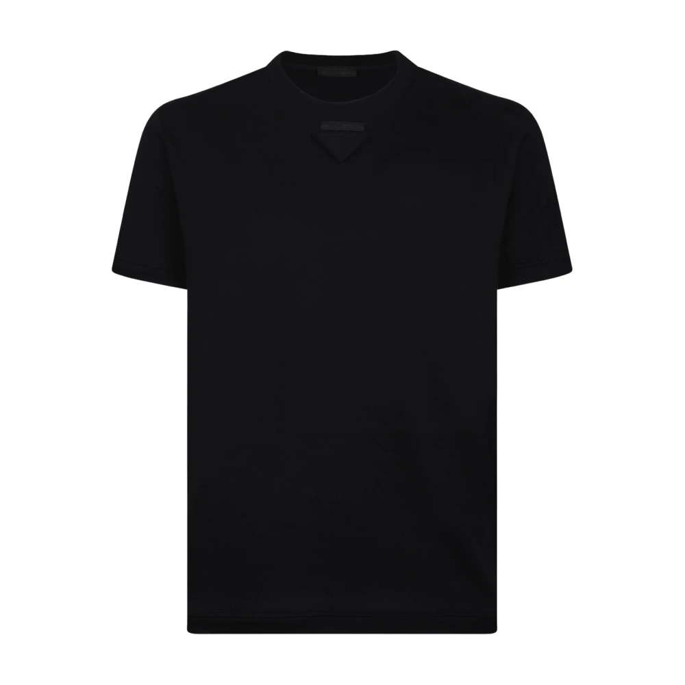 Prada Men's Black Short-Sleeve T-Shirt - T-Shirts - Xl - Tops