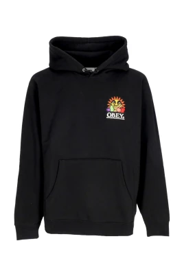 Svart Fleece Hoodie Herr Stiligt Bekvämt