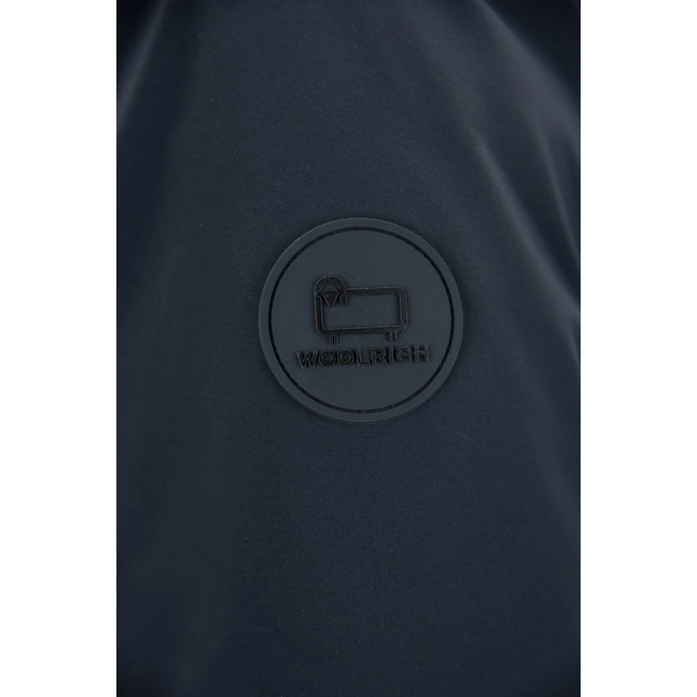 Woolrich Lange Gewatteerde Jas met Capuchon en Rits Black Dames