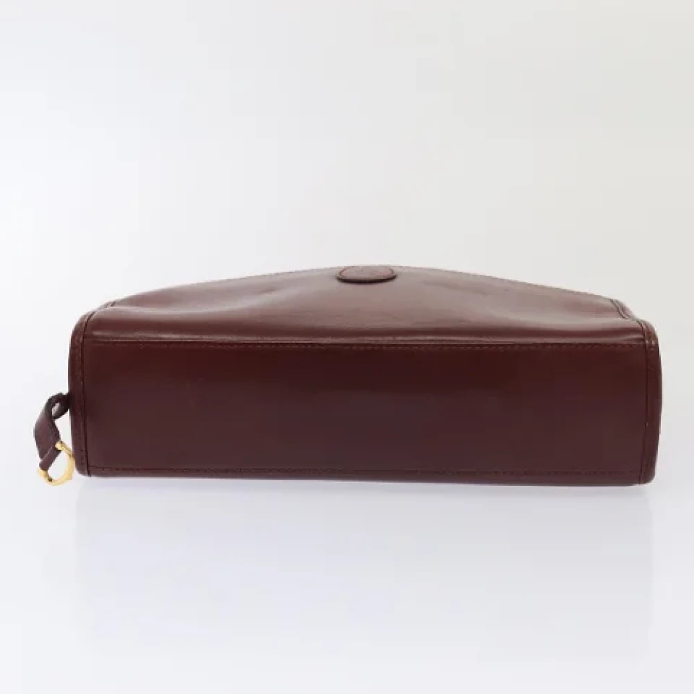 Cartier Vintage Pre-owned Leather clutches Red Dames