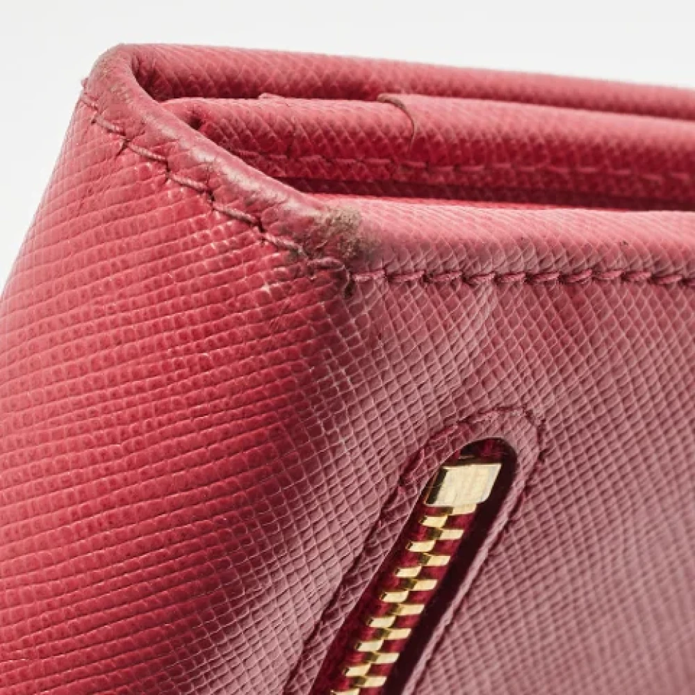 Prada Vintage Pre-owned Leather wallets Pink Dames