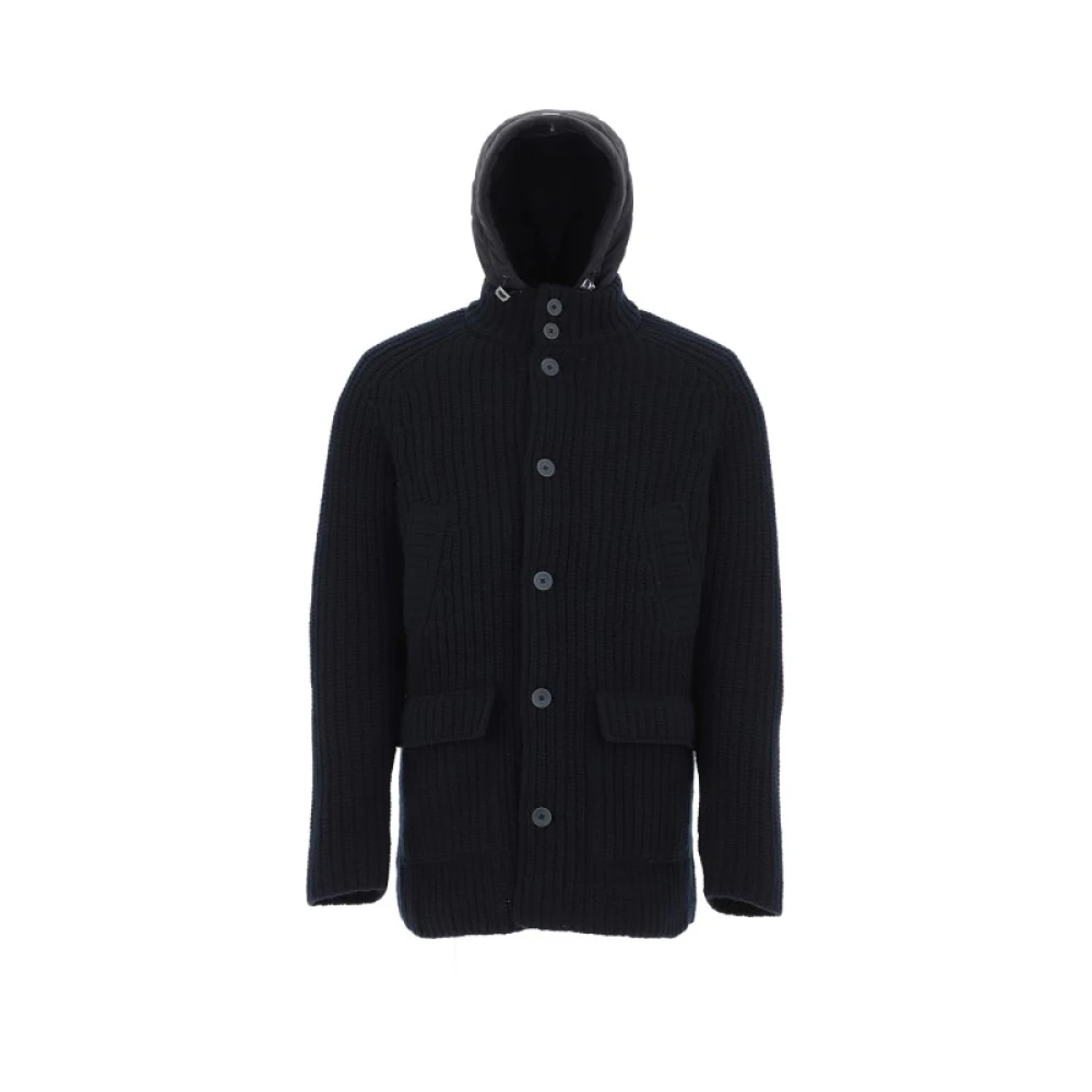 Herno Fleecejas met afneembare voering en capuchon Black Heren