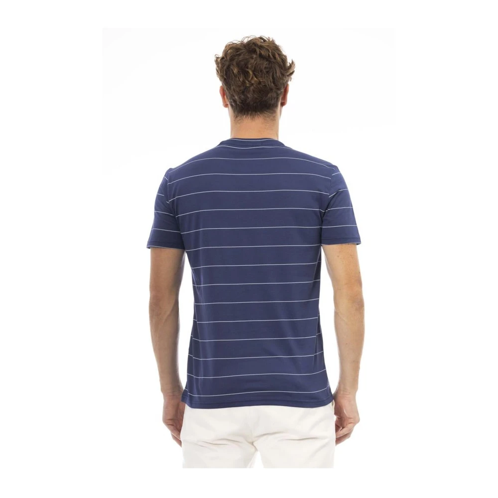 Baldinini Bedrukt katoenen T-shirt Blue Heren