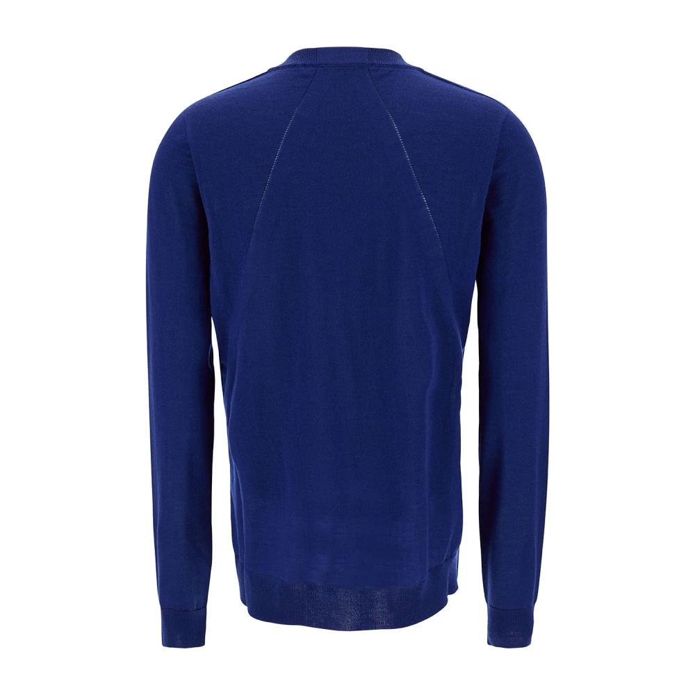 Semicouture Nikita Wool V Neck Sweaters Blue Dames