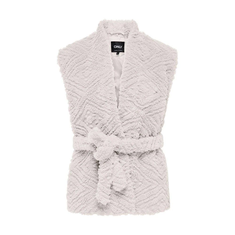 Only Teddy Vest voor een stijlvolle uitstraling Beige Dames