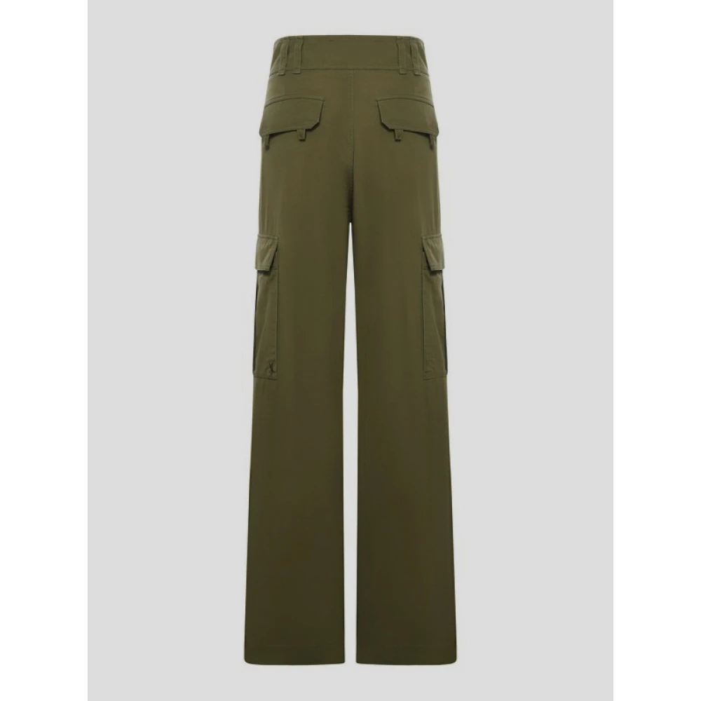 Saint Laurent Cargo Katoenen Broek Green Dames