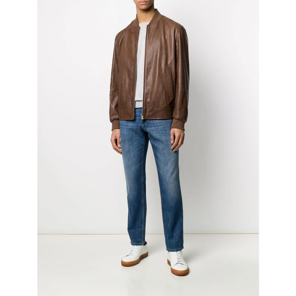 BRUNELLO CUCINELLI Grijze Wol Lange Mouw Sweater Gray Heren