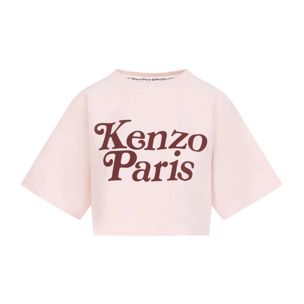 Kenzo Roze Katoenen T-shirt met Handtekening Pink Dames