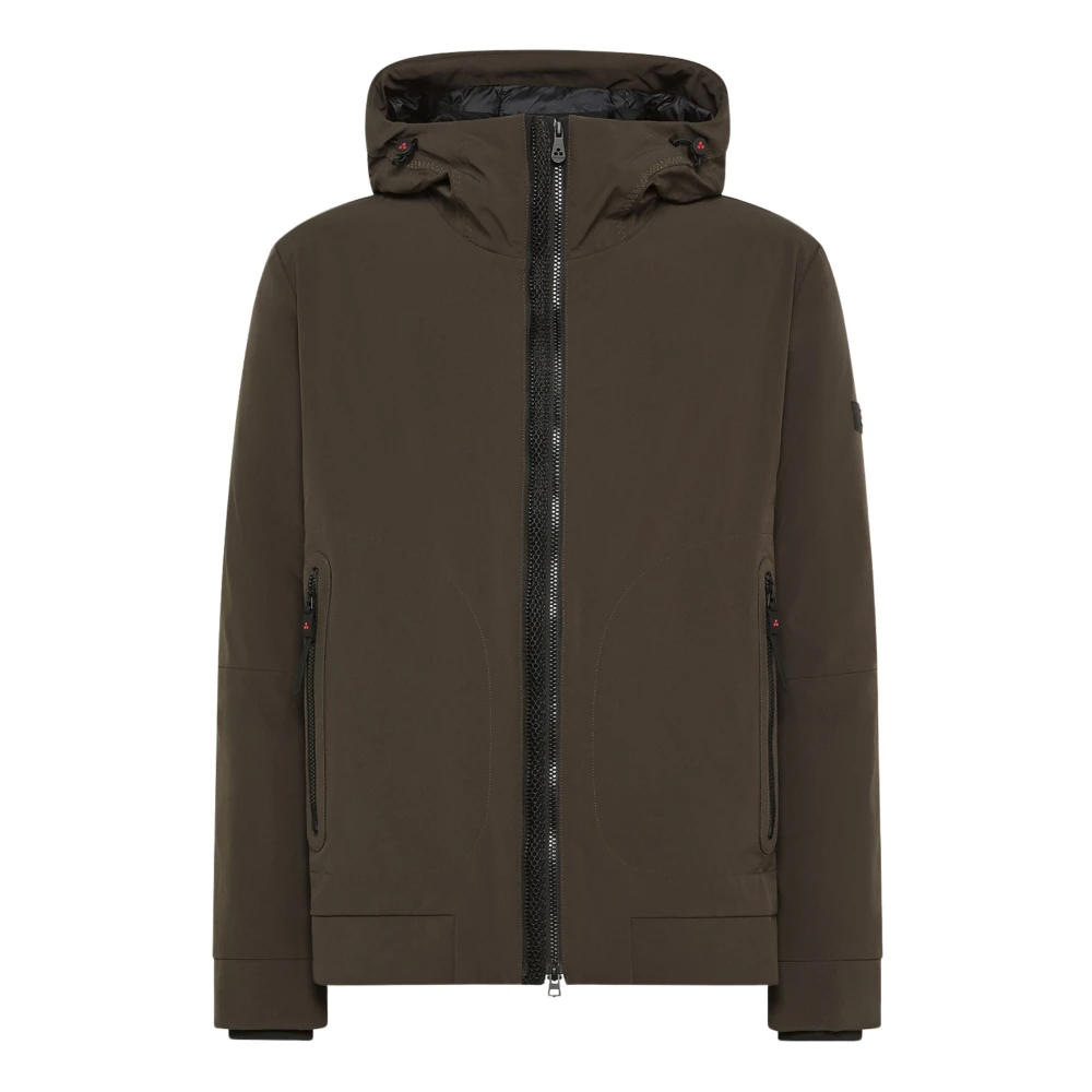 Peuterey Brown Quilted Hooded Jacket - Male - Winter Jackets - Xl - Jackets