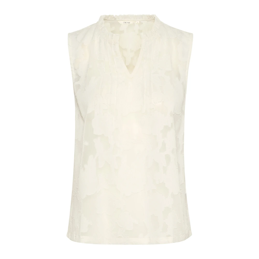 Tops > Sleeveless Tops - - Cream - Modalova