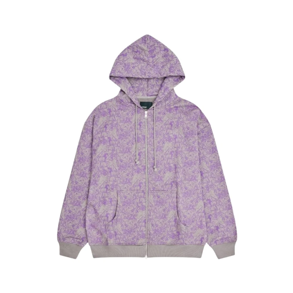 Rassvet Rits Hoodie Gebreid Purple Heren