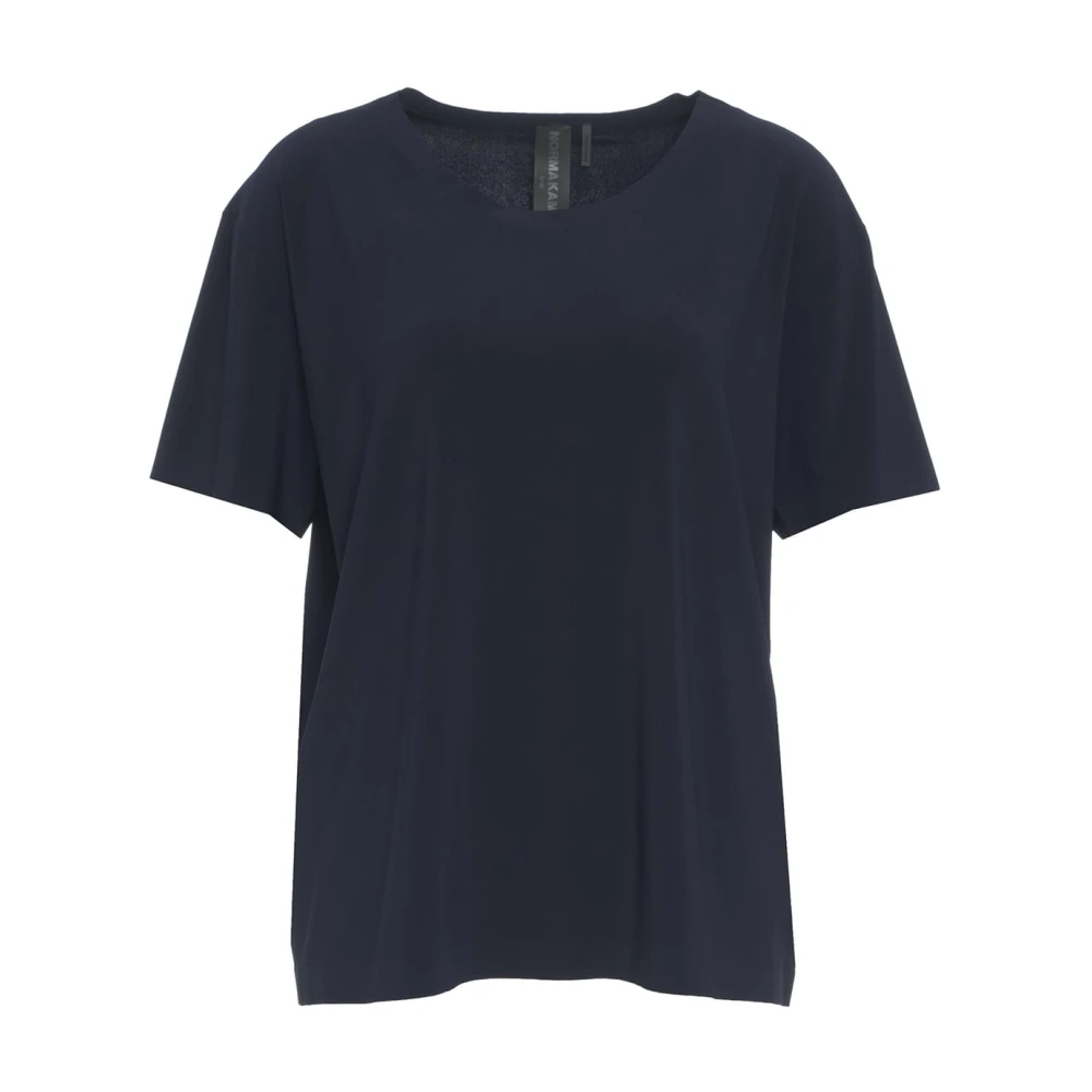 Norma Kamali Blauwe Boxy T-shirt Dameskleding Blue Dames