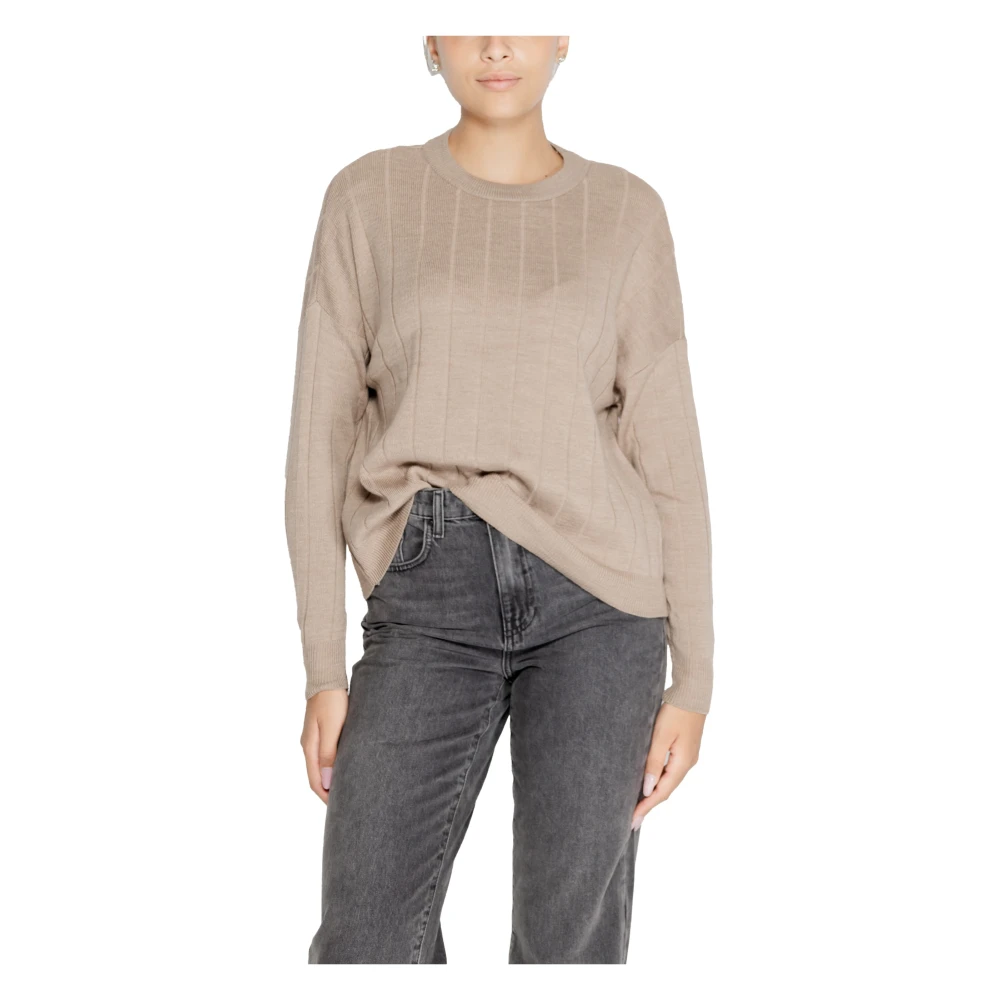 Only Gebreide Trui Collectie: Herfst Winter Beige Dames