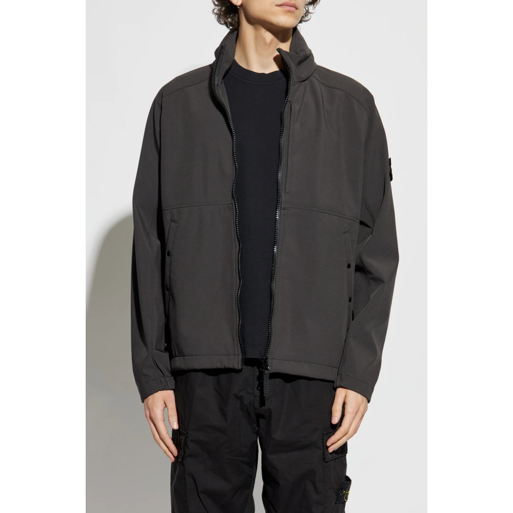 Stone Island Jas met logo Gray Heren