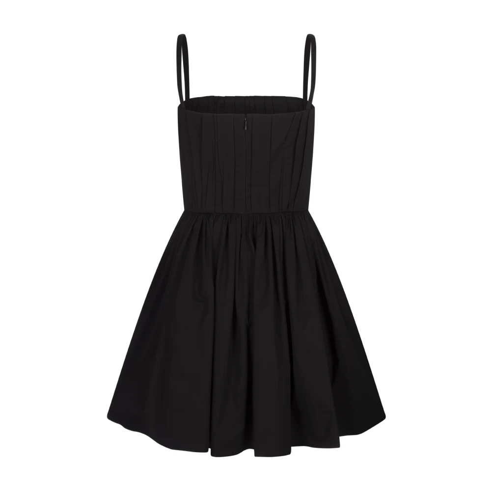 alexander mcqueen Zwarte Minijurk met Vierkante Halslijn Black Dames