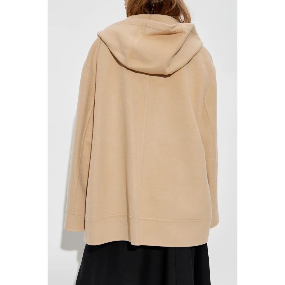Marni Wollen jas met capuchon Beige Dames