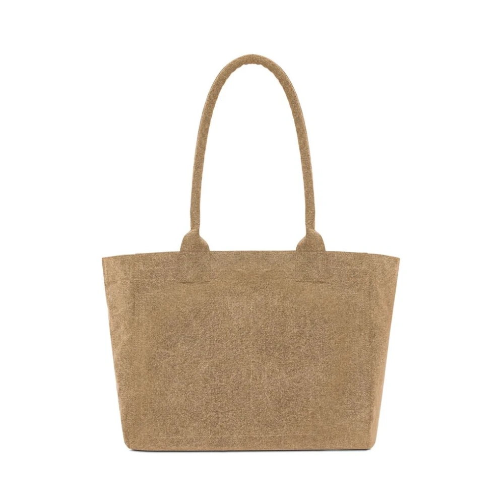 Isabel marant Beige Geborduurd Logo Top Handvat Tas Beige Dames