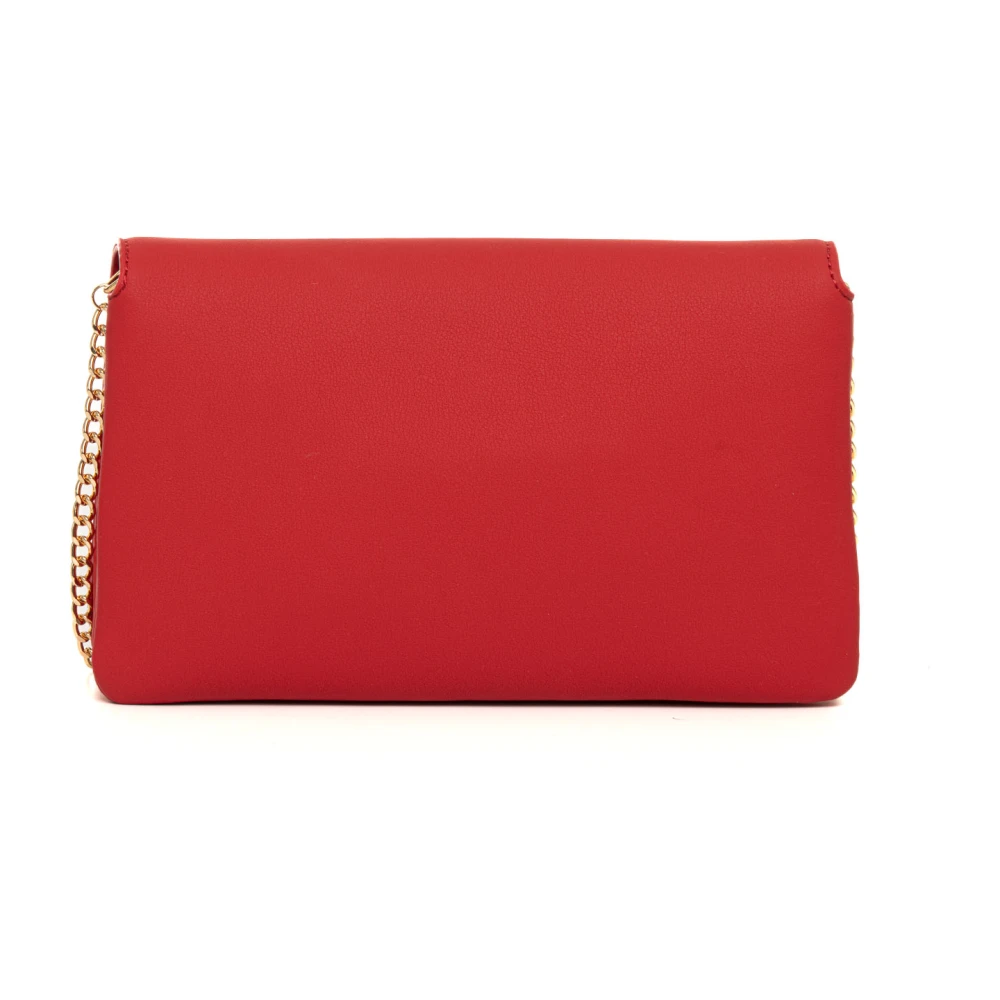 Love Moschino Schoudertas met Metalen Ketting en Zakken Red Dames
