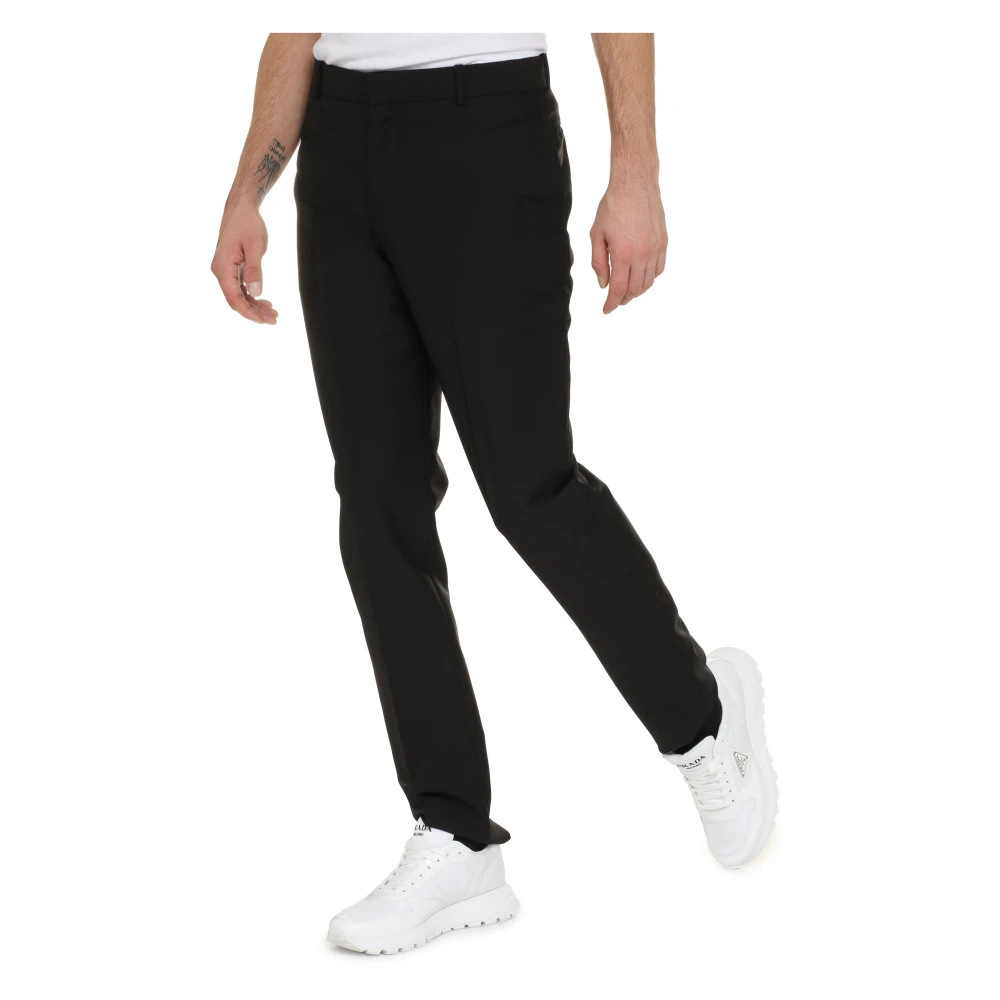 alexander mcqueen Getailleerde wollen blend broek Black Heren