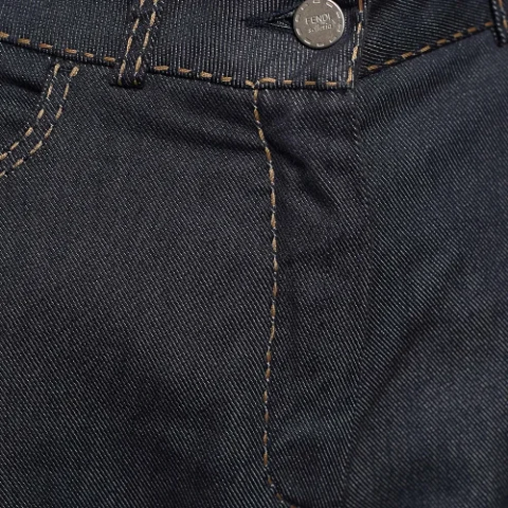 Fendi Vintage Pre-owned Denim jeans Black Dames