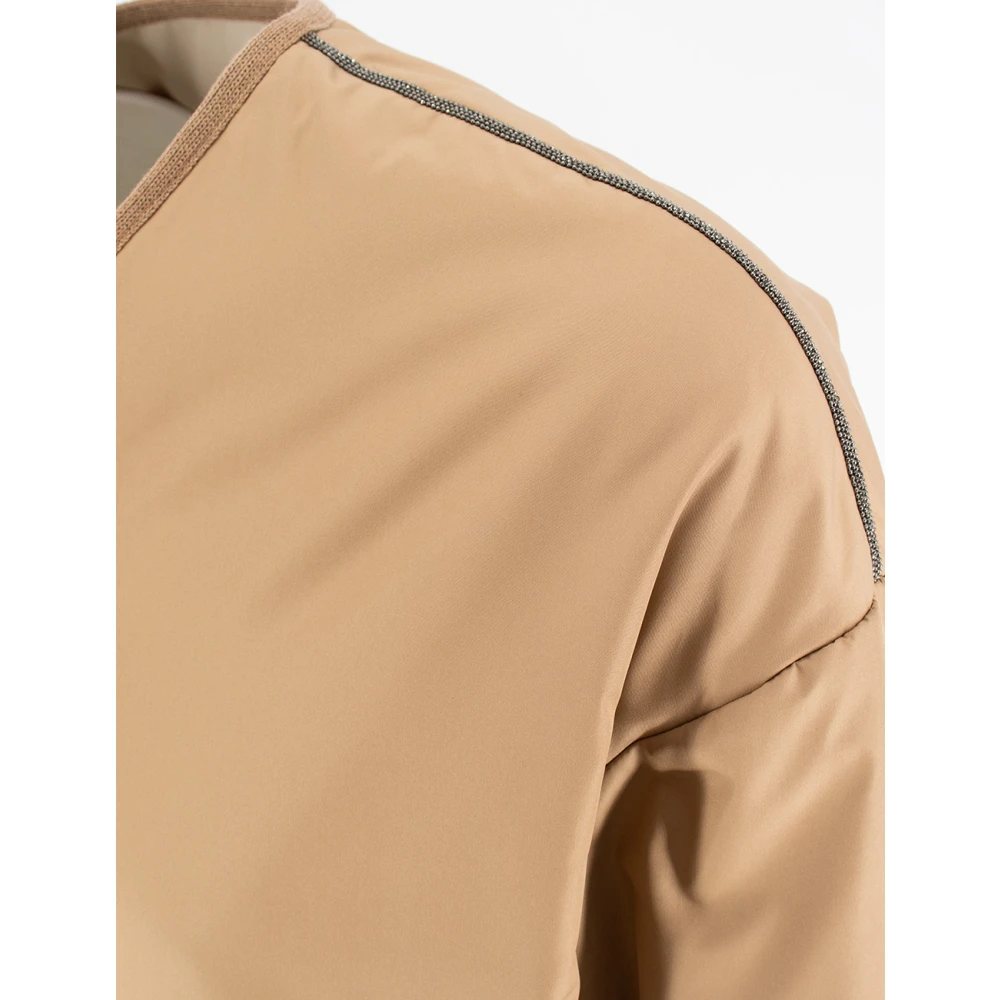 Le Tricot Perugia Omkeerbare Juweel Schouderjas Beige Dames