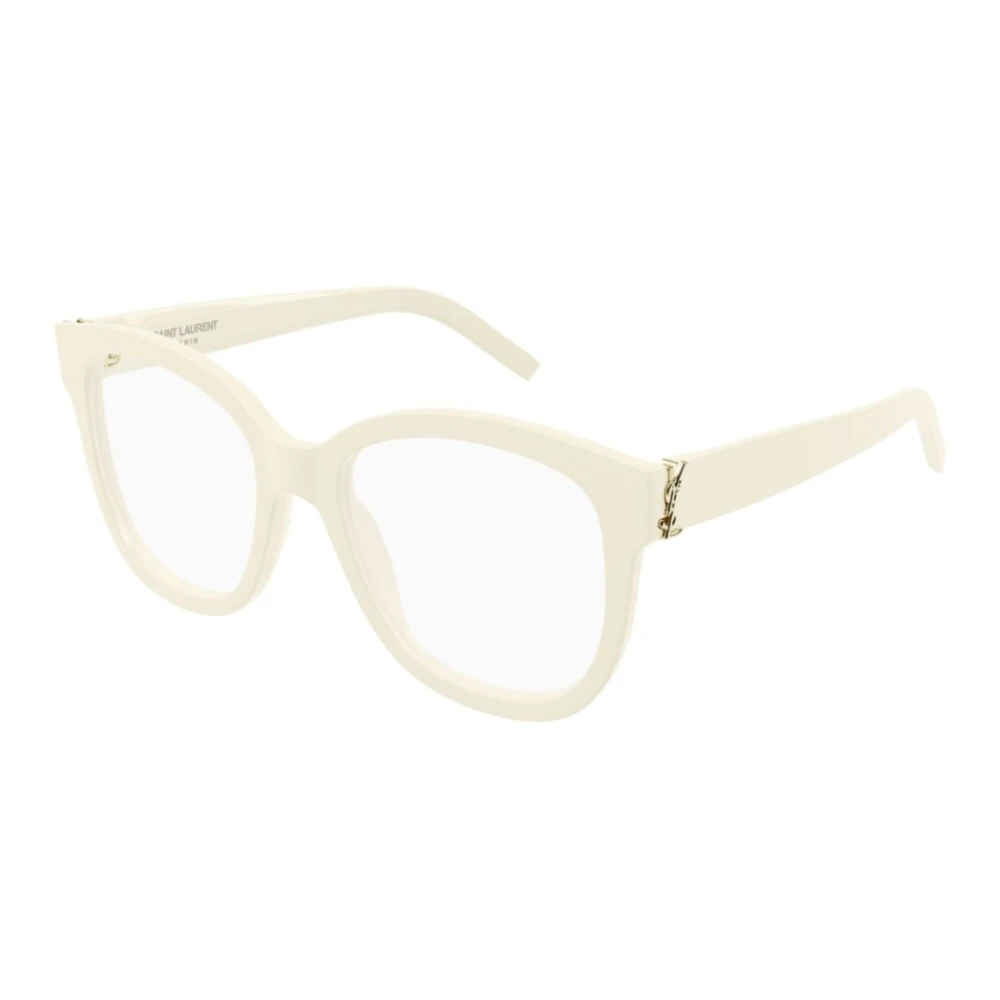 Saint Laurent Stijlvolle Bril voor Modieuze Liefhebbers Beige Unisex