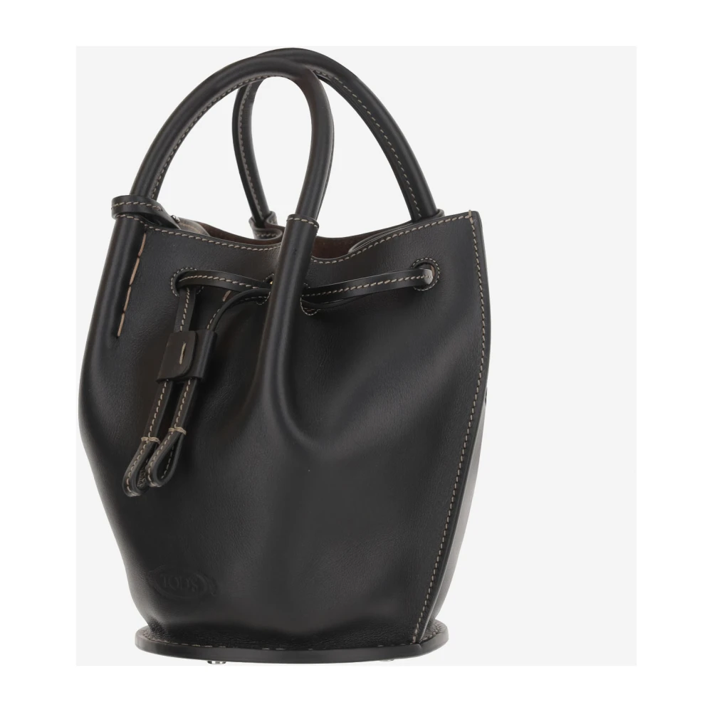 TOD'S Zwarte Leren Schoenen Black Dames