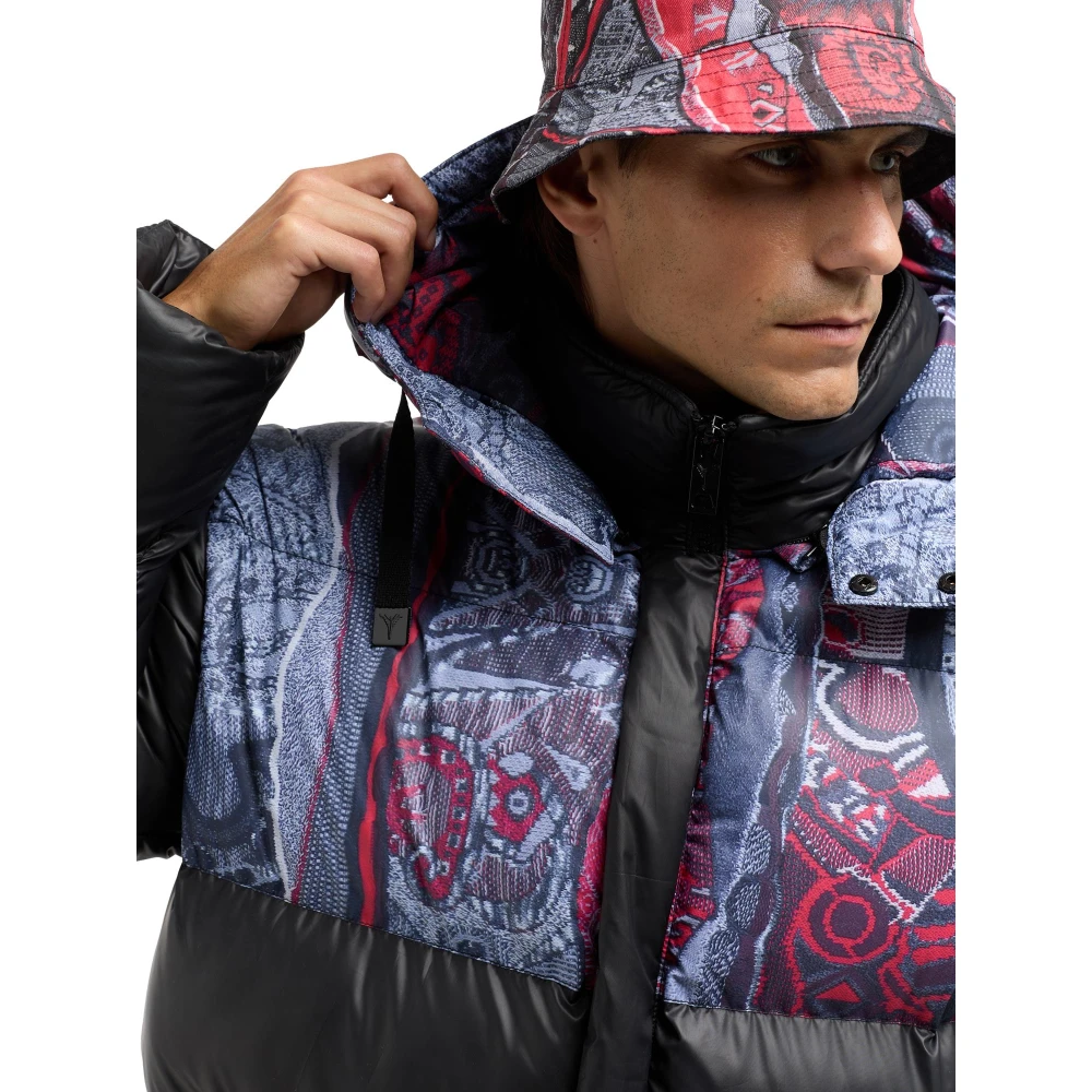 carlo colucci Gewatteerde Oversized Mantel DeZordo Black Heren