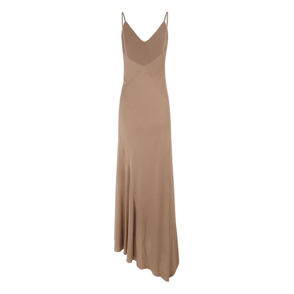 Cortana Zijden stretchjurk Asymmetrische zoom Brown Dames