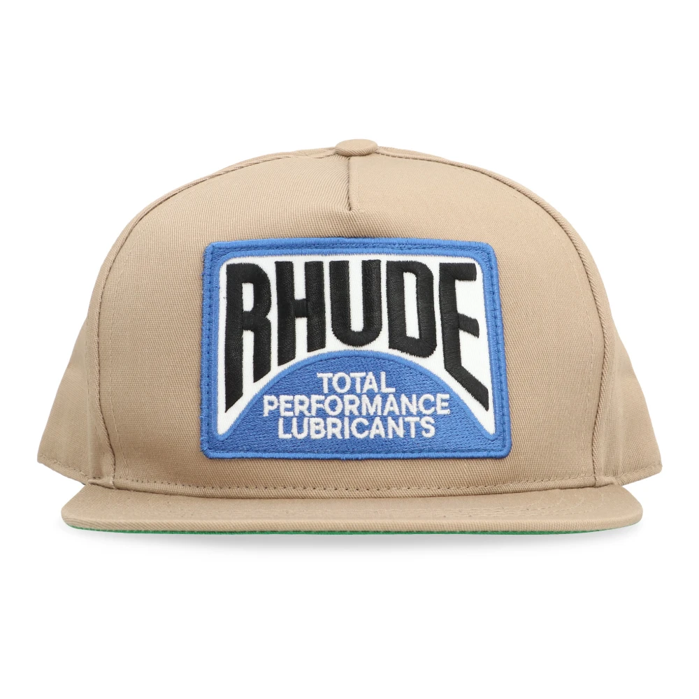 Rhude Baseballpet met Platte Klep en Logo Beige Heren
