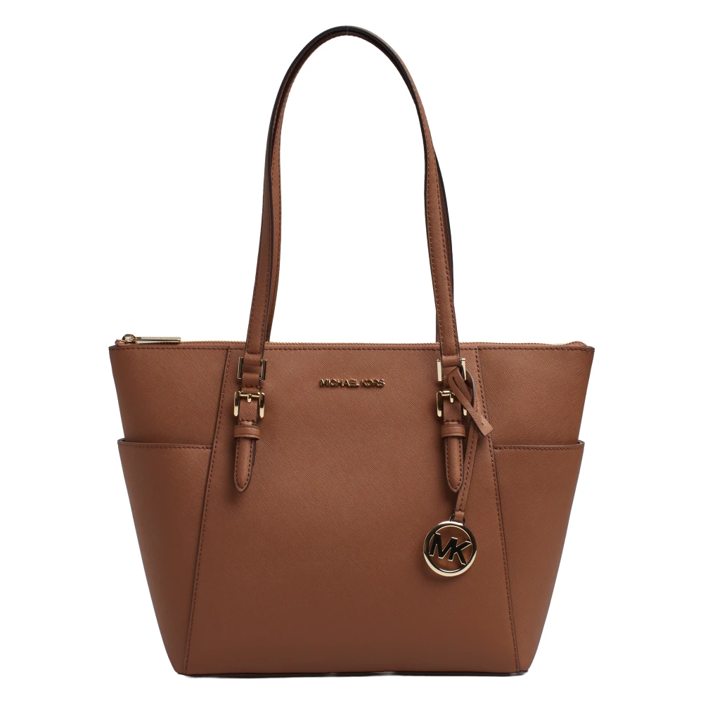 Michael Kors Women's Brown Shopping Bags, One Size, Charlotte Tote