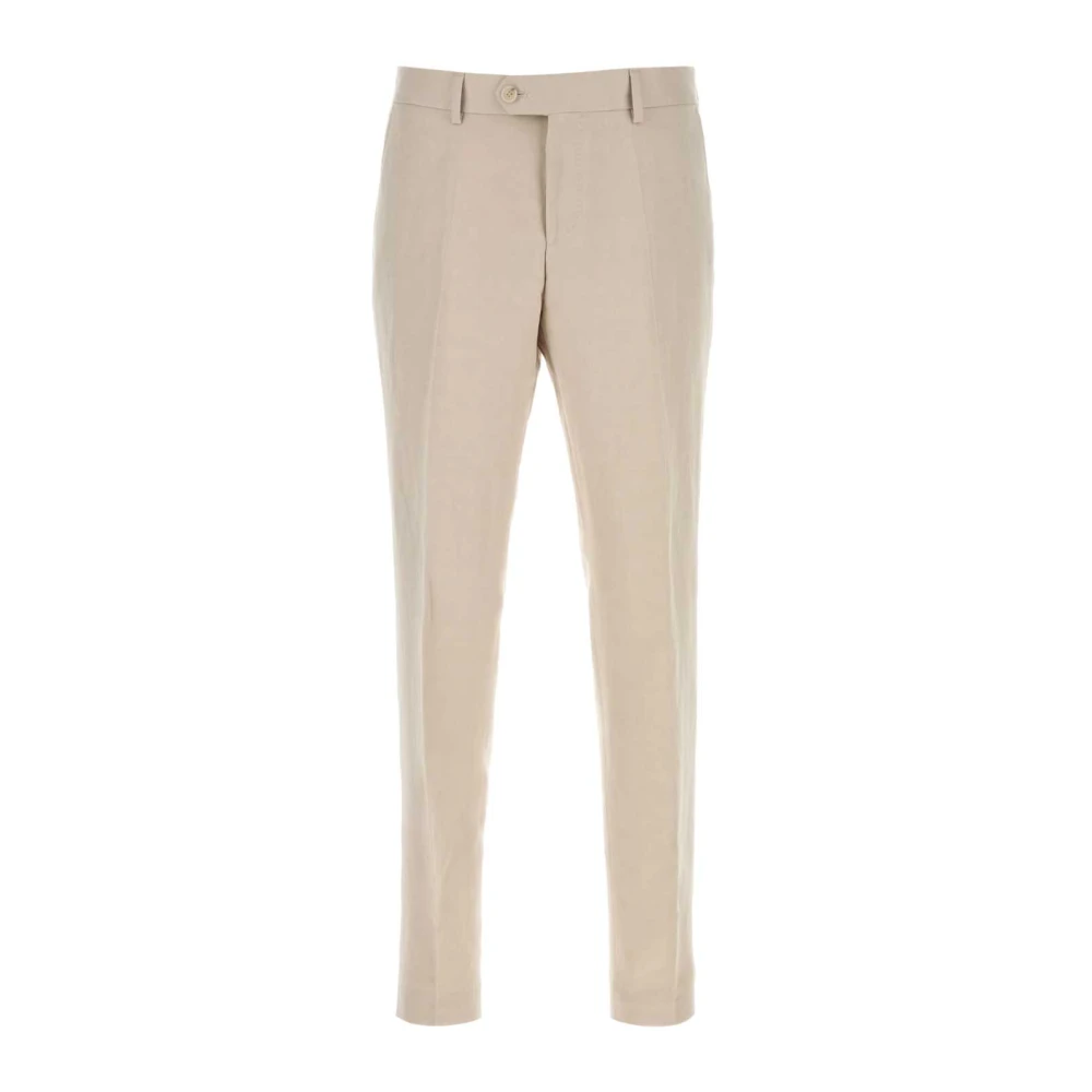 Hugo Men's Beige Lyocell Blend Pant - Suit Trousers - L - Trousers