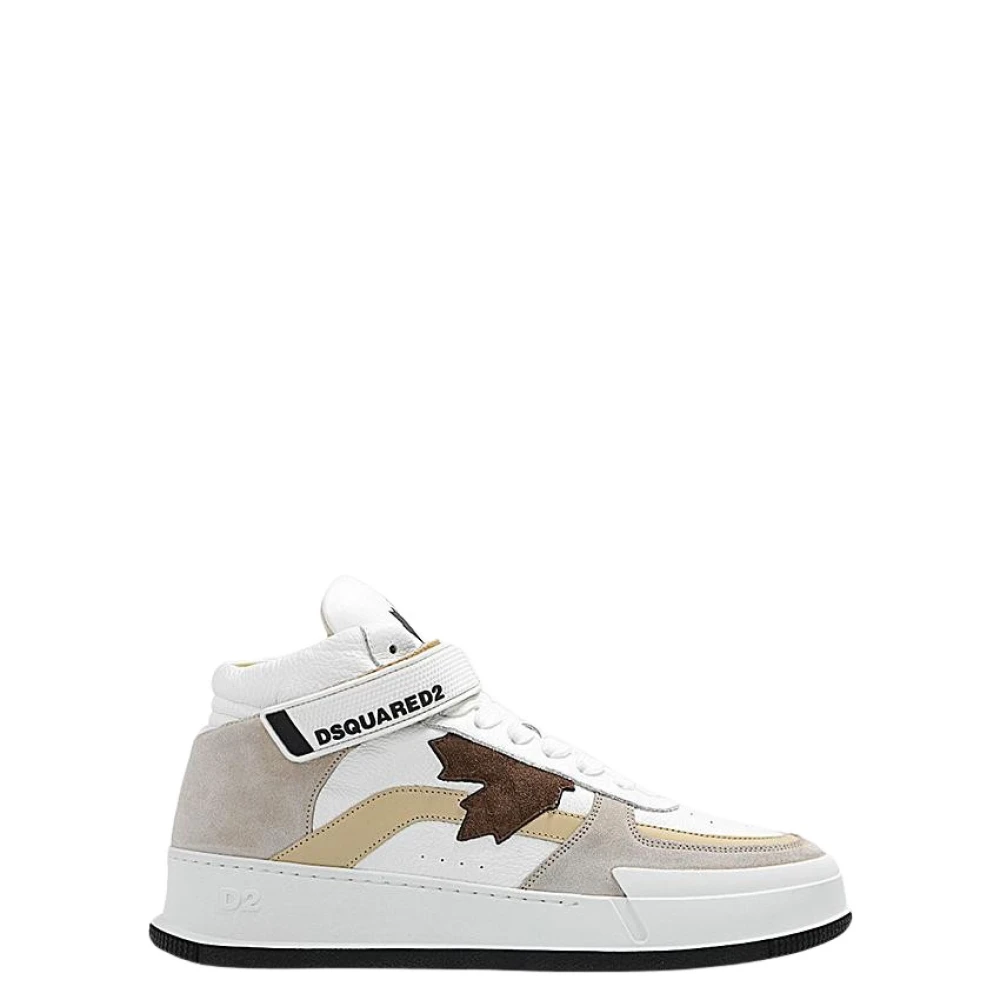 Dsquared2 Leren en suède heren sneakers Heren Schoenen Wit