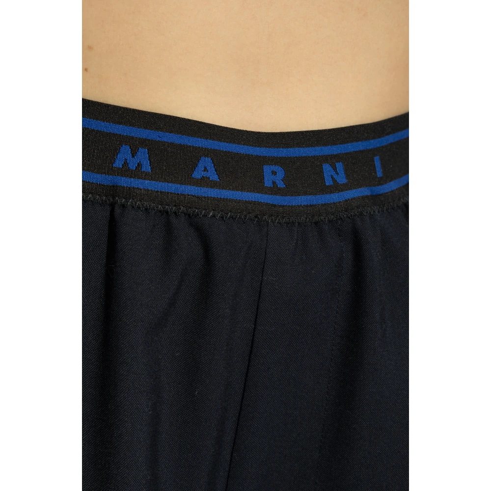 Marni Wollen broek Blue Dames