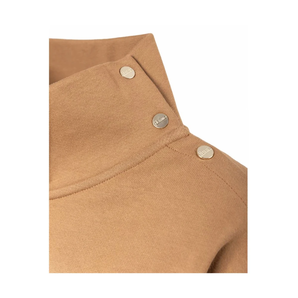 Herno Sweatshirt met knoopdetail Brown Dames