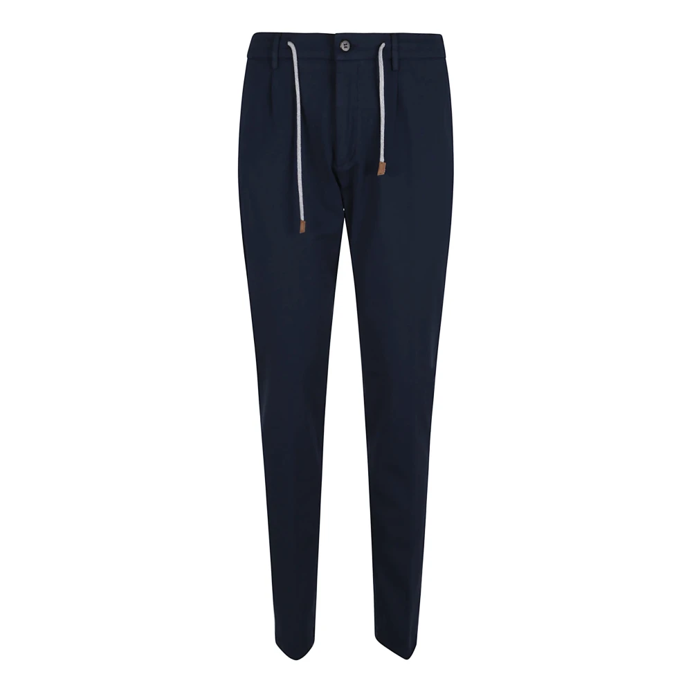 Eleventy Blauwe Katoenmix Broek Blue Heren