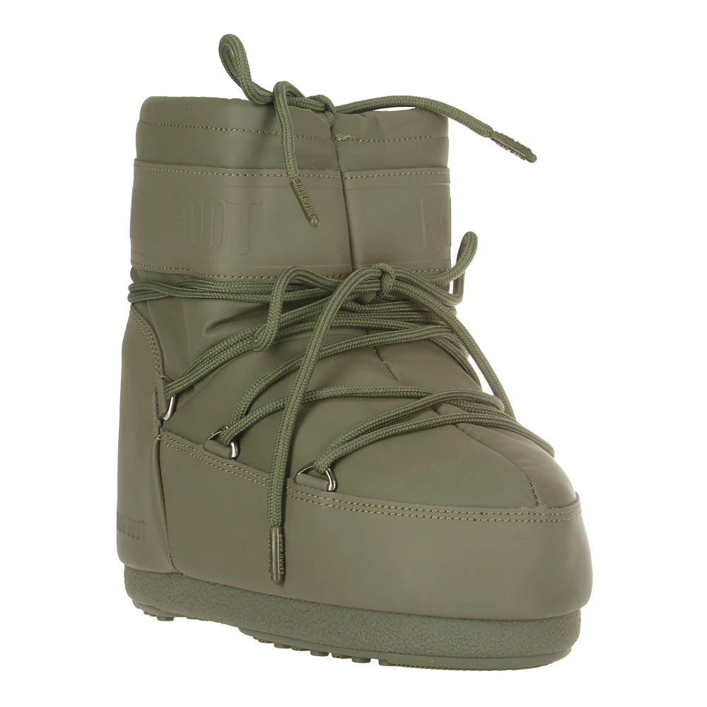 moon boot Groene Khaki Dames Rubberen Laars Green Dames